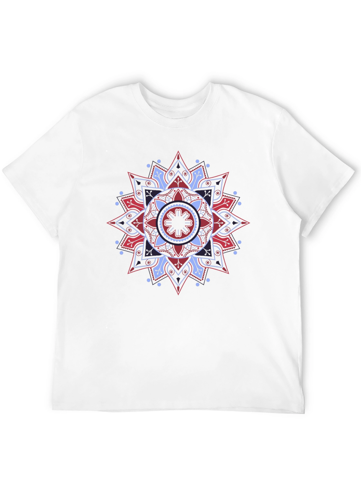 Geometric Mandala Graphic Tee - Black
