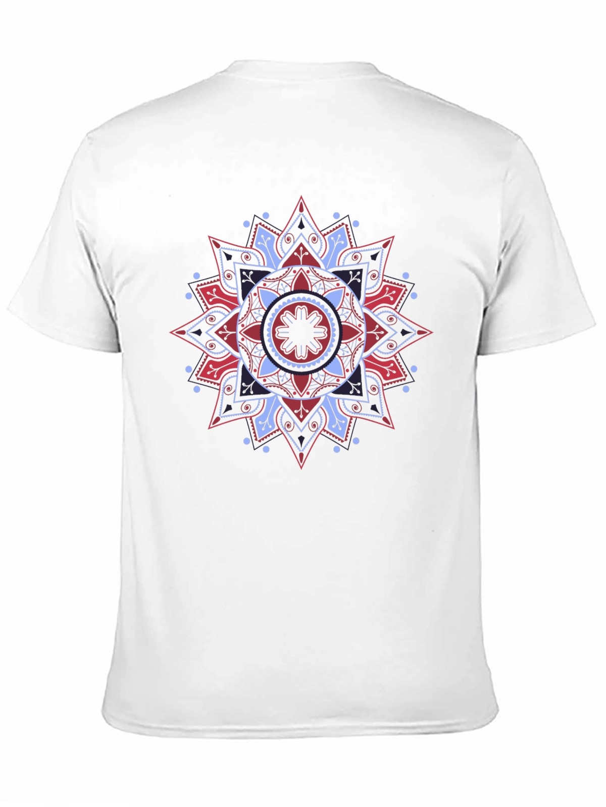 Geometric Mandala Graphic Tee - Black