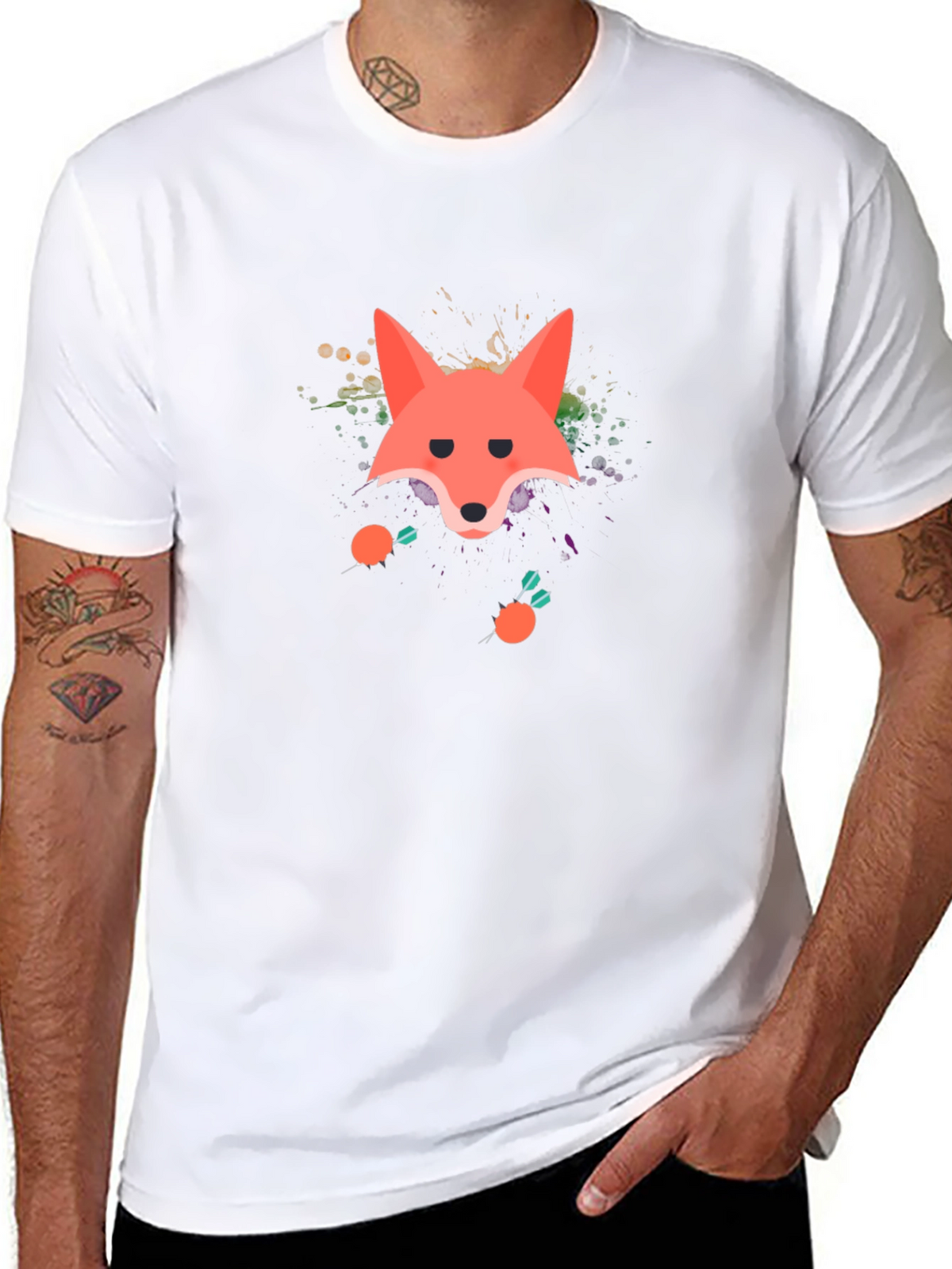 Fox Graphic Black T-Shirt - Fun Stylish Tee