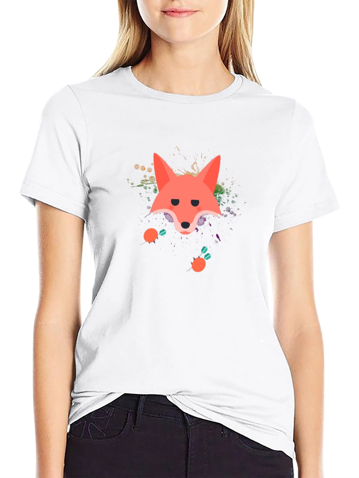 Fox Graphic Black T-Shirt - Fun Stylish Tee
