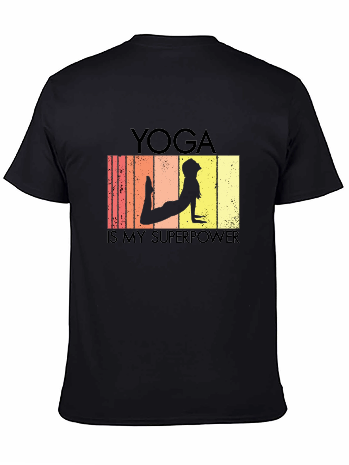 Yoga is My Superpower Black T-Shirt