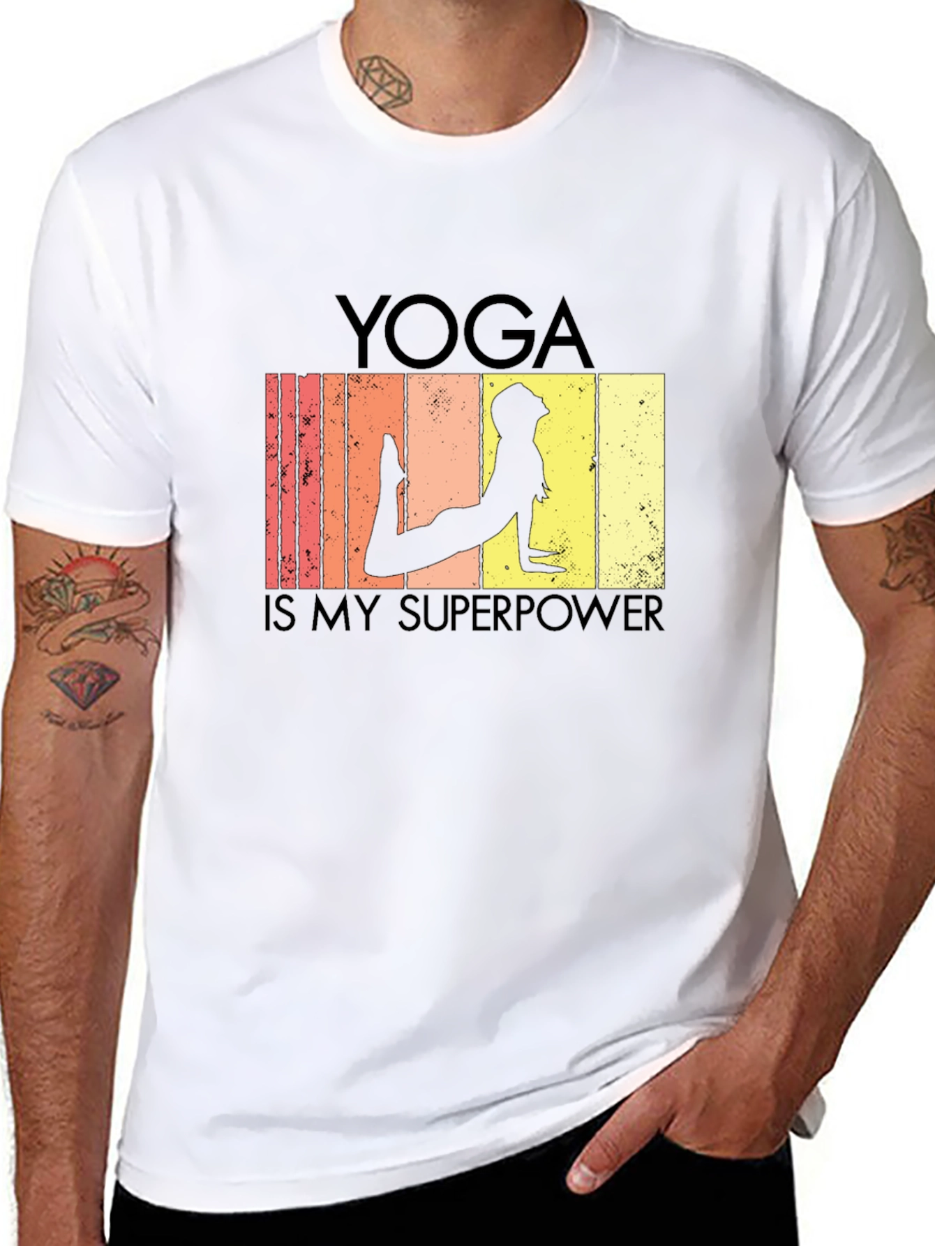 Yoga is My Superpower Black T-Shirt