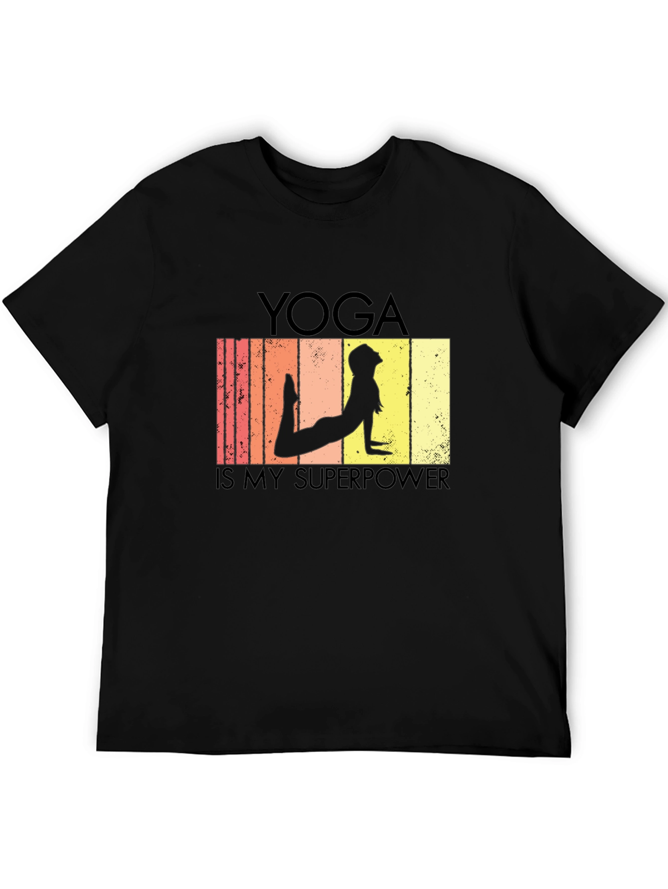 Yoga is My Superpower Black T-Shirt