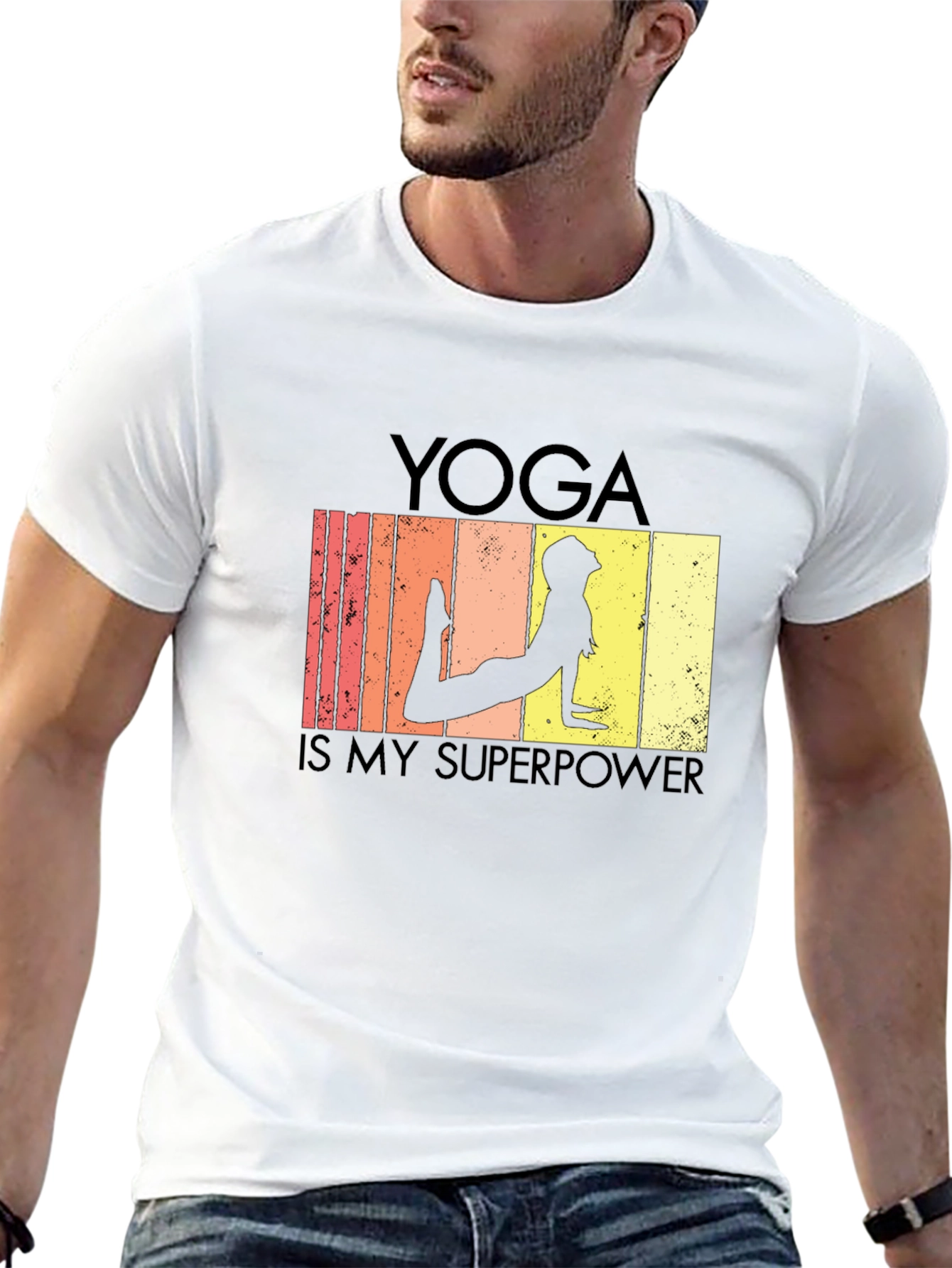 Yoga is My Superpower Black T-Shirt