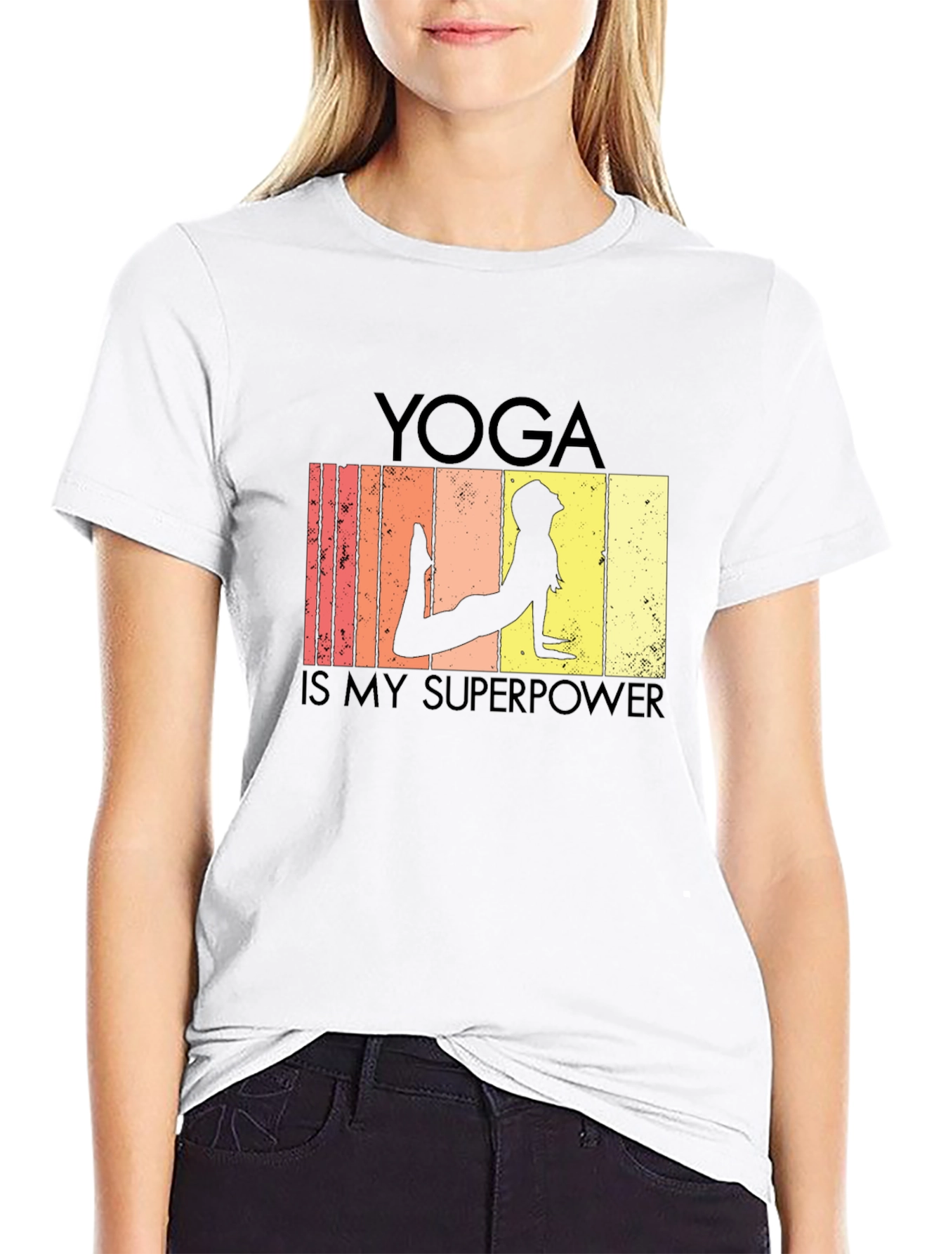 Yoga is My Superpower Black T-Shirt