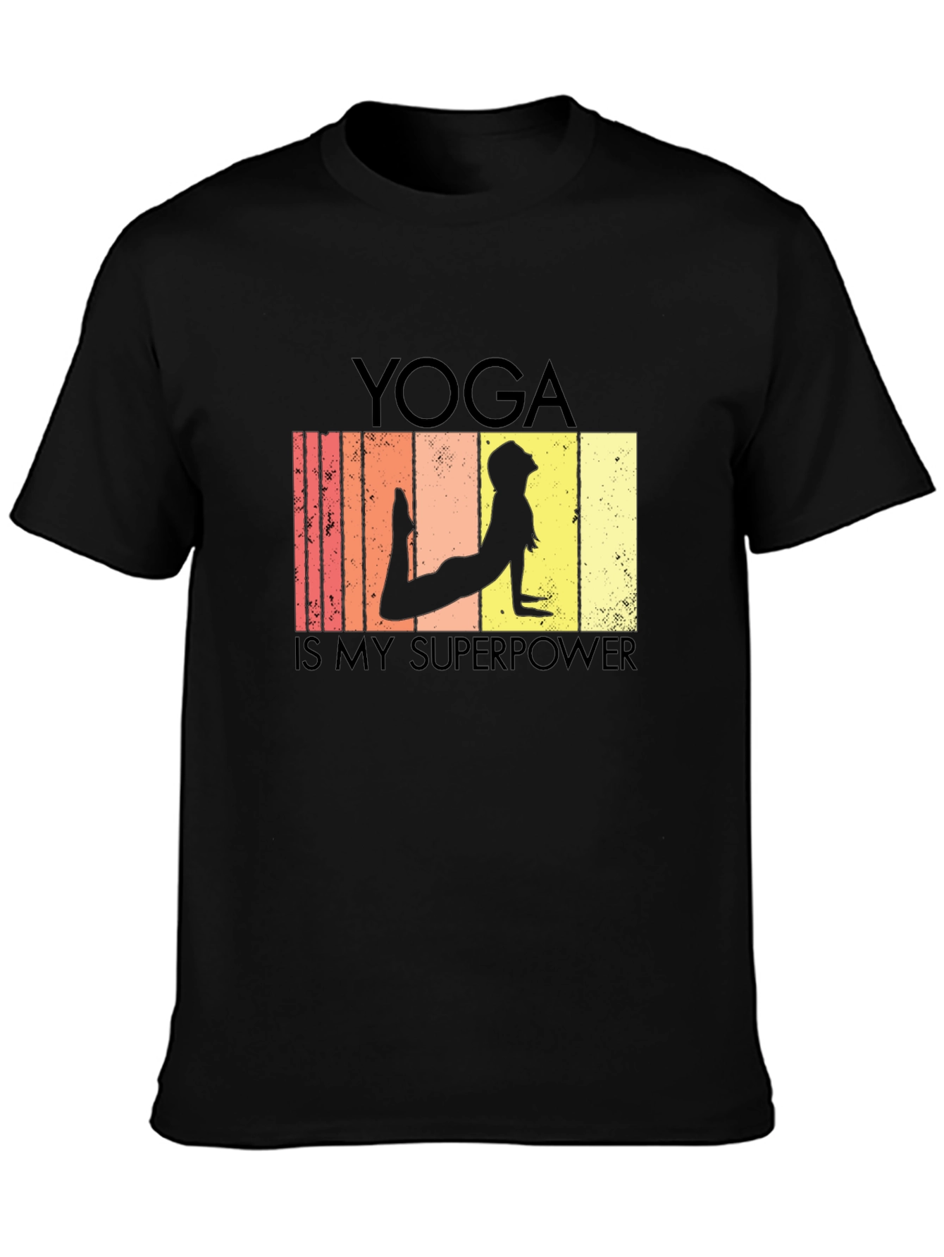Yoga is My Superpower Black T-Shirt