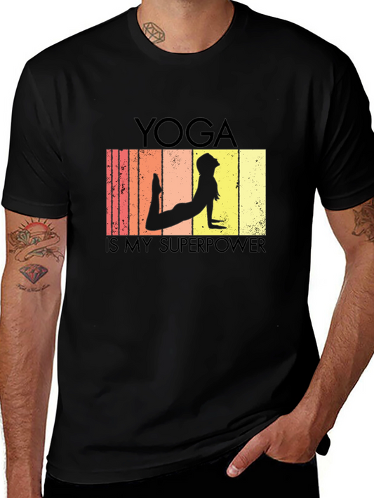 Yoga is My Superpower Black T-Shirt