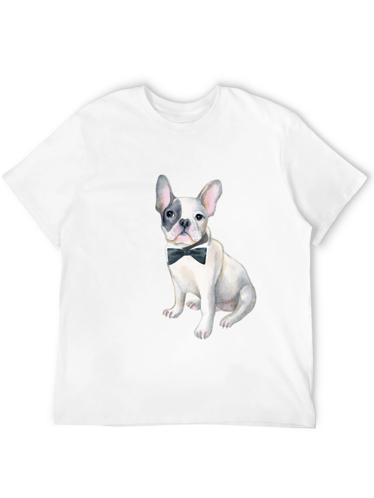 Dog with Bow Tie Black Graphic Tee