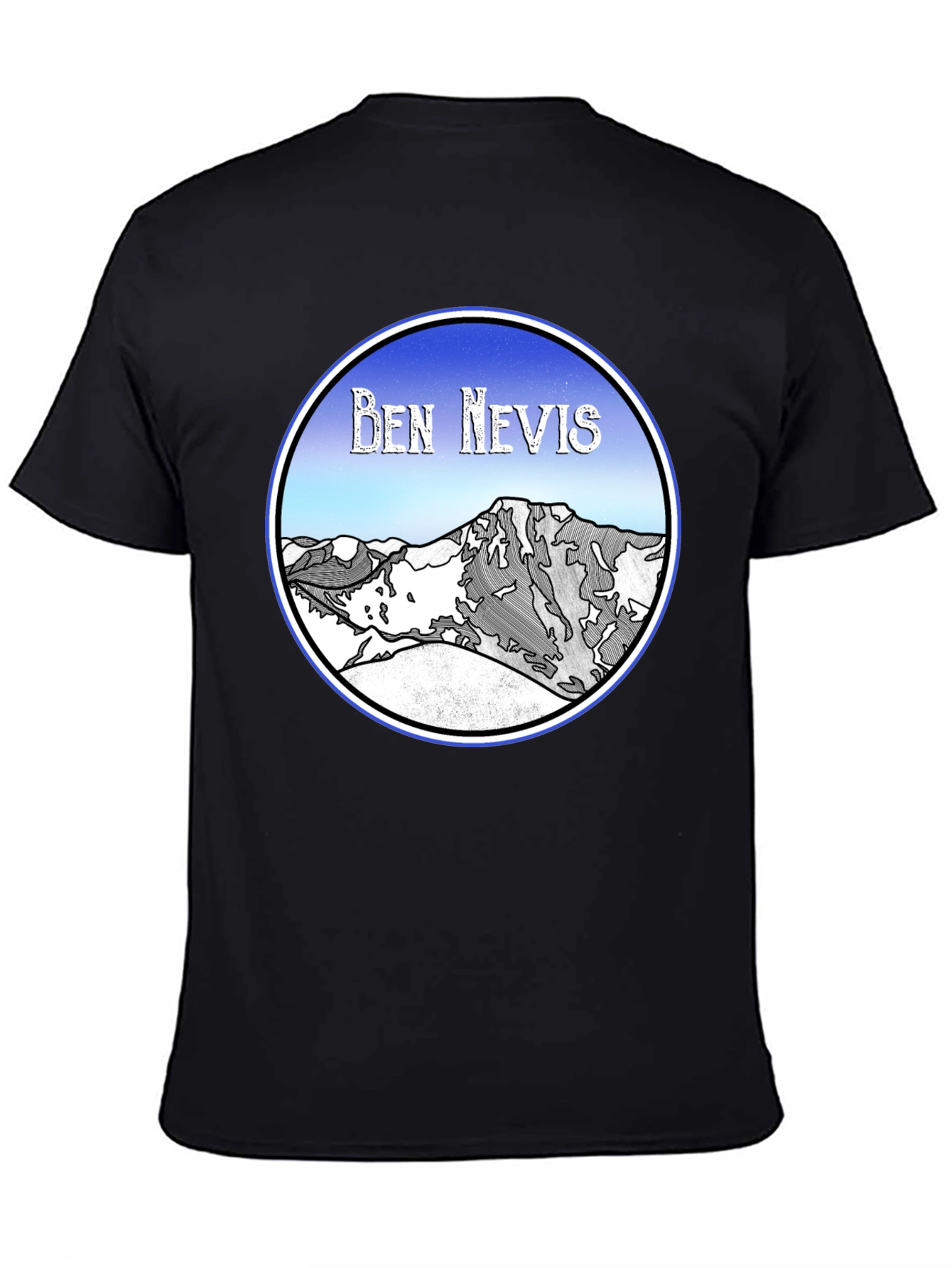 Ben Nevis Graphic Tee - Black Cotton T-Shirt