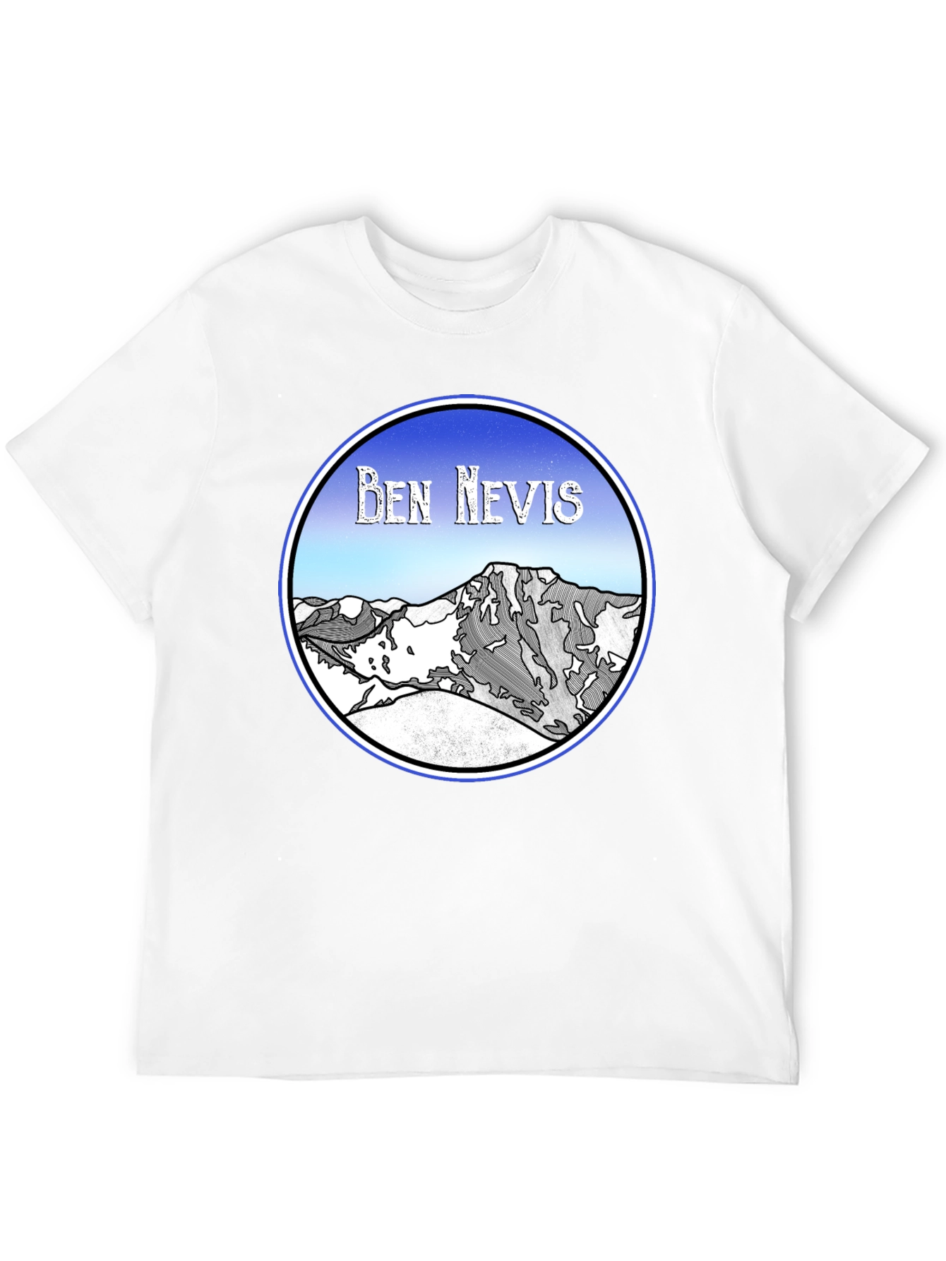 Ben Nevis Graphic Tee - Black Cotton T-Shirt