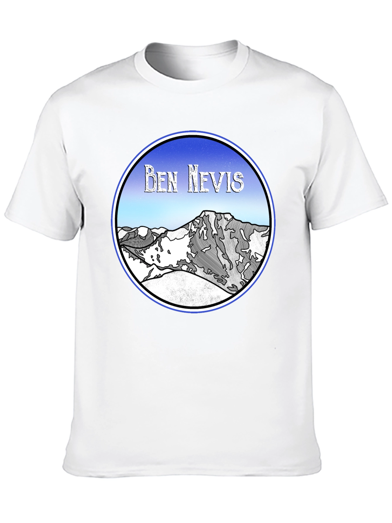 Ben Nevis Graphic Tee - Black Cotton T-Shirt