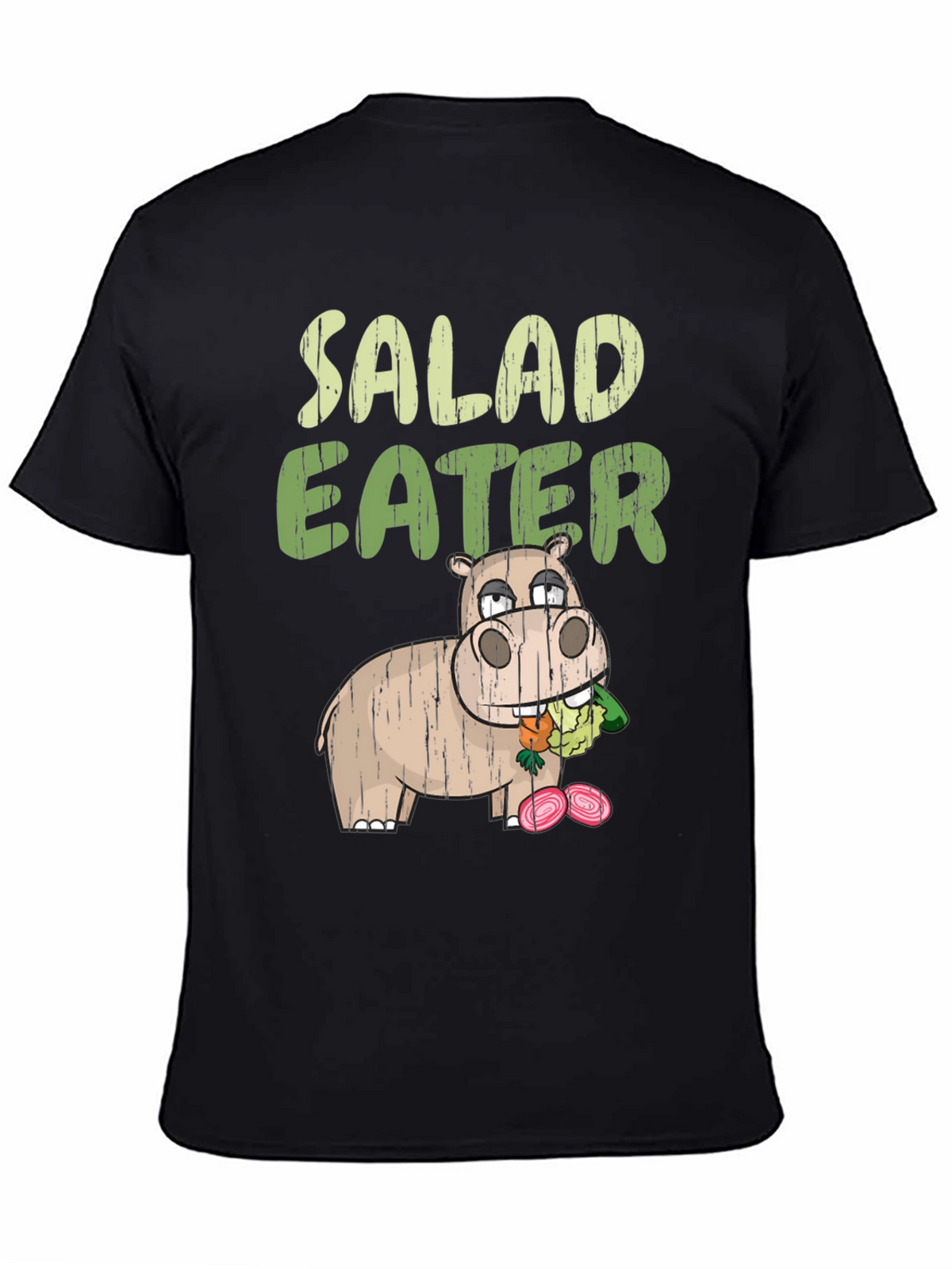Salad Eater T-Shirt - Funny Hippo Graphic Tee