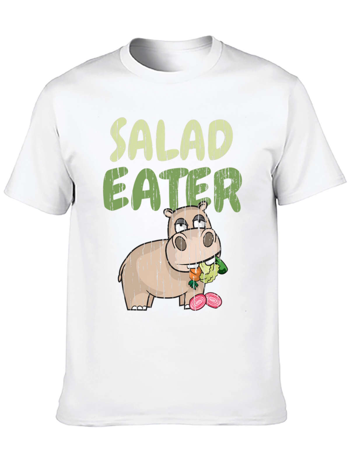 Salad Eater T-Shirt - Funny Hippo Graphic Tee