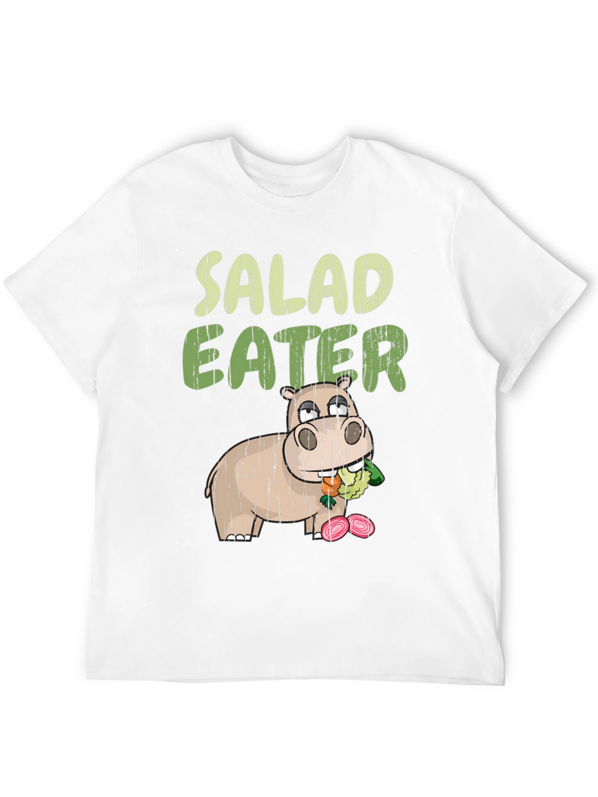 Salad Eater T-Shirt - Funny Hippo Graphic Tee