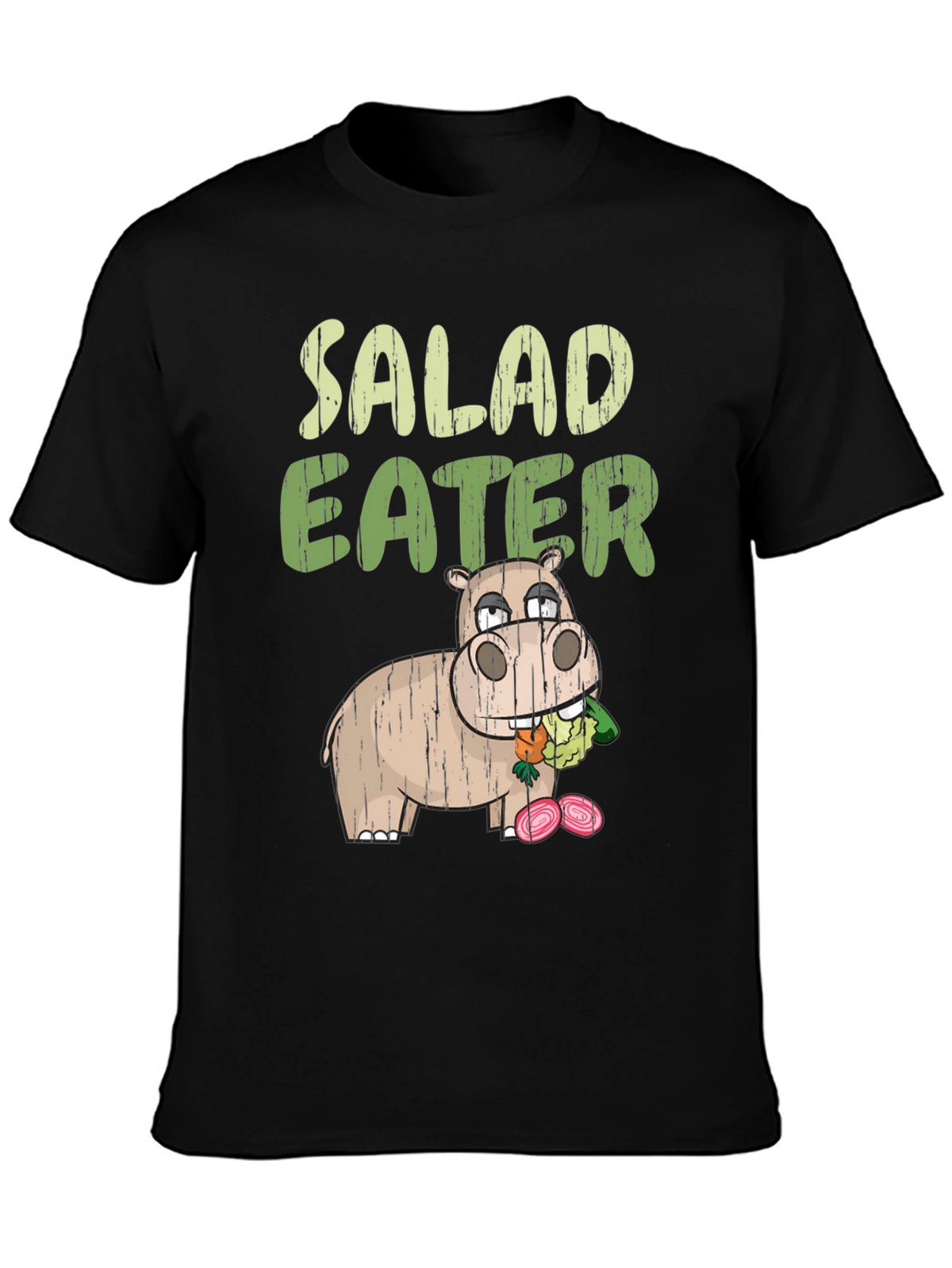 Salad Eater T-Shirt - Funny Hippo Graphic Tee