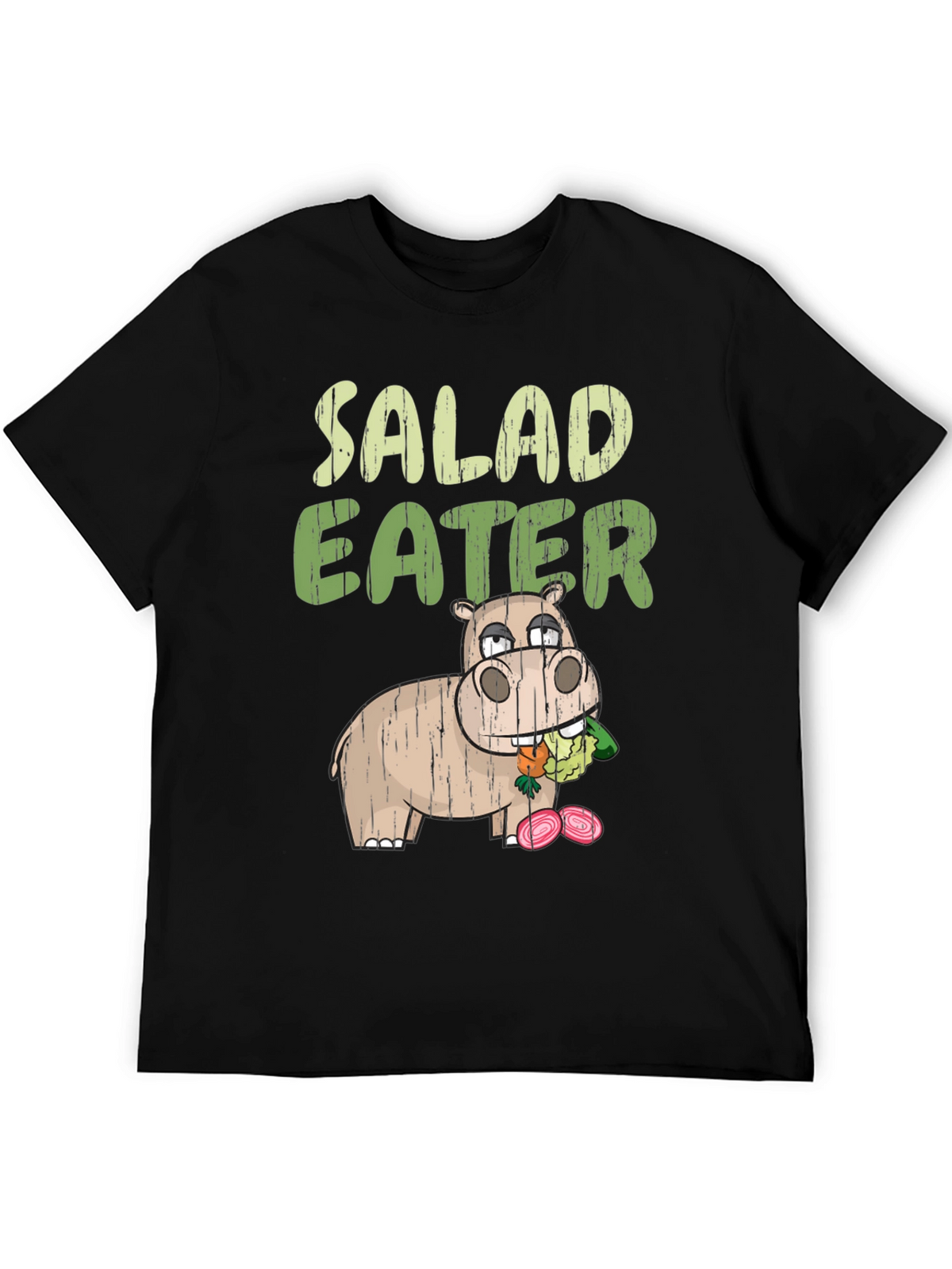 Salad Eater T-Shirt - Funny Hippo Graphic Tee