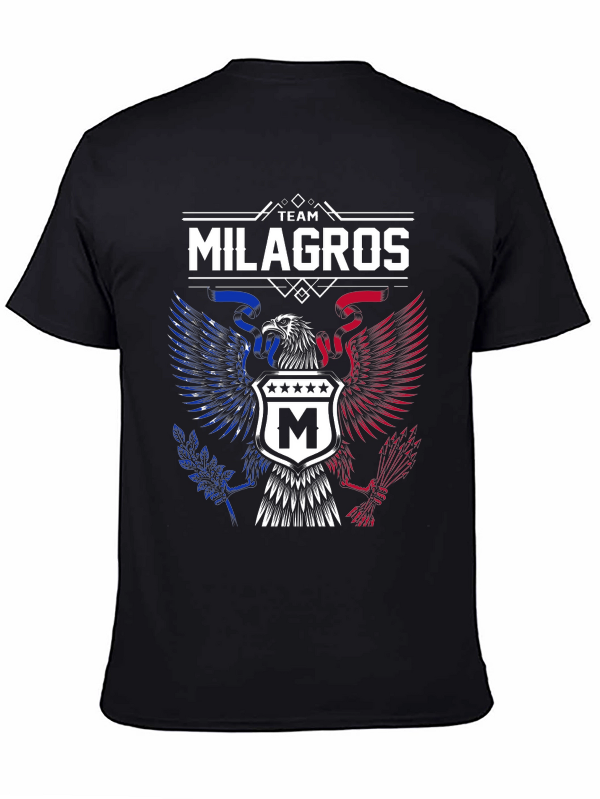 Team Milagros Eagle Crest T-Shirt - Patriotic Design