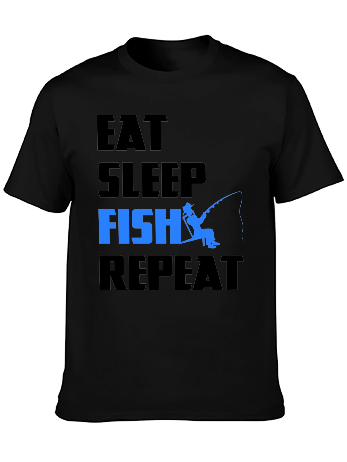 Eat Sleep Fish Repeat Graphic T-Shirt