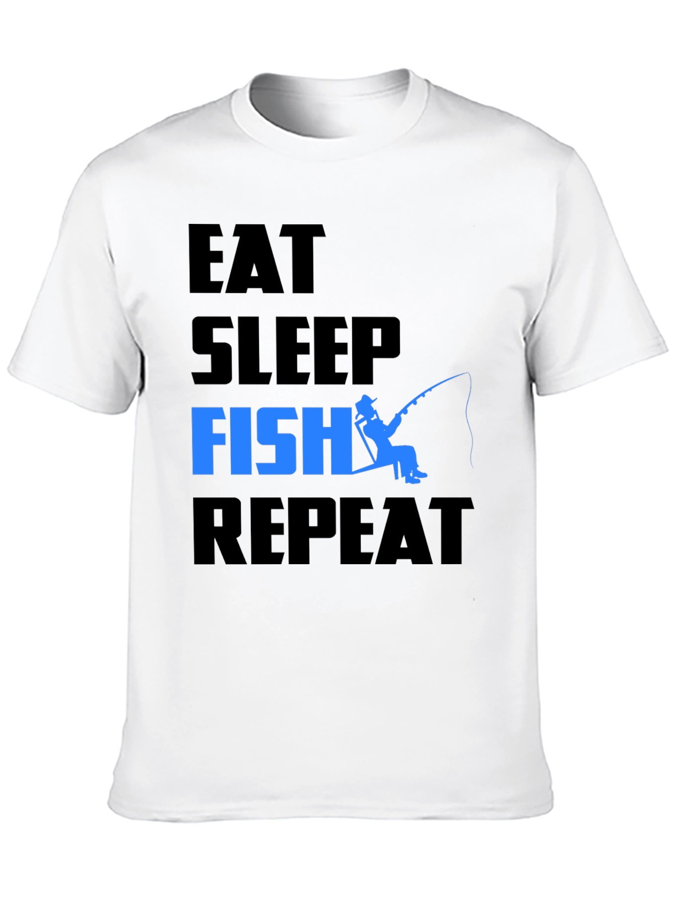 Eat Sleep Fish Repeat Graphic T-Shirt