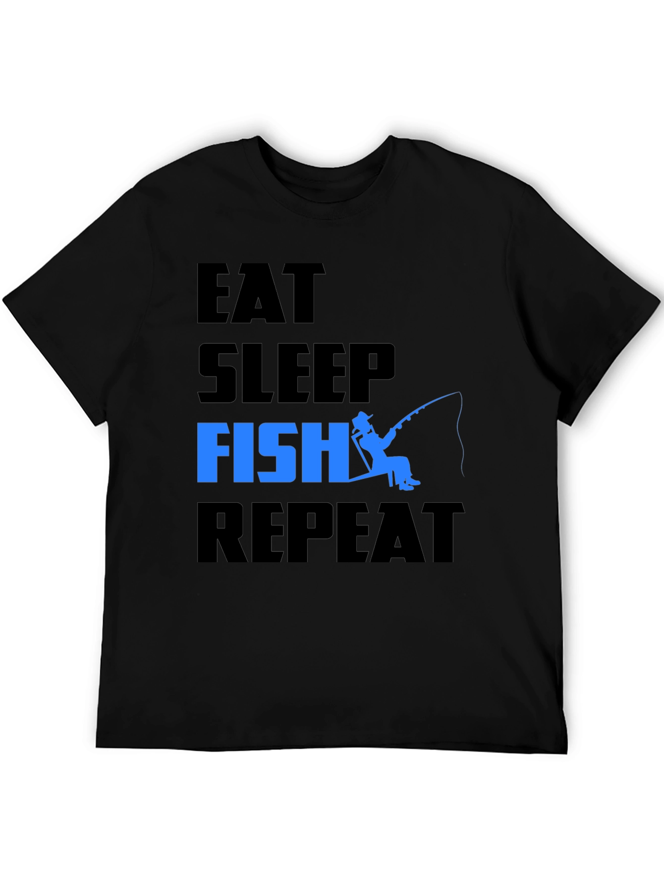 Eat Sleep Fish Repeat Graphic T-Shirt