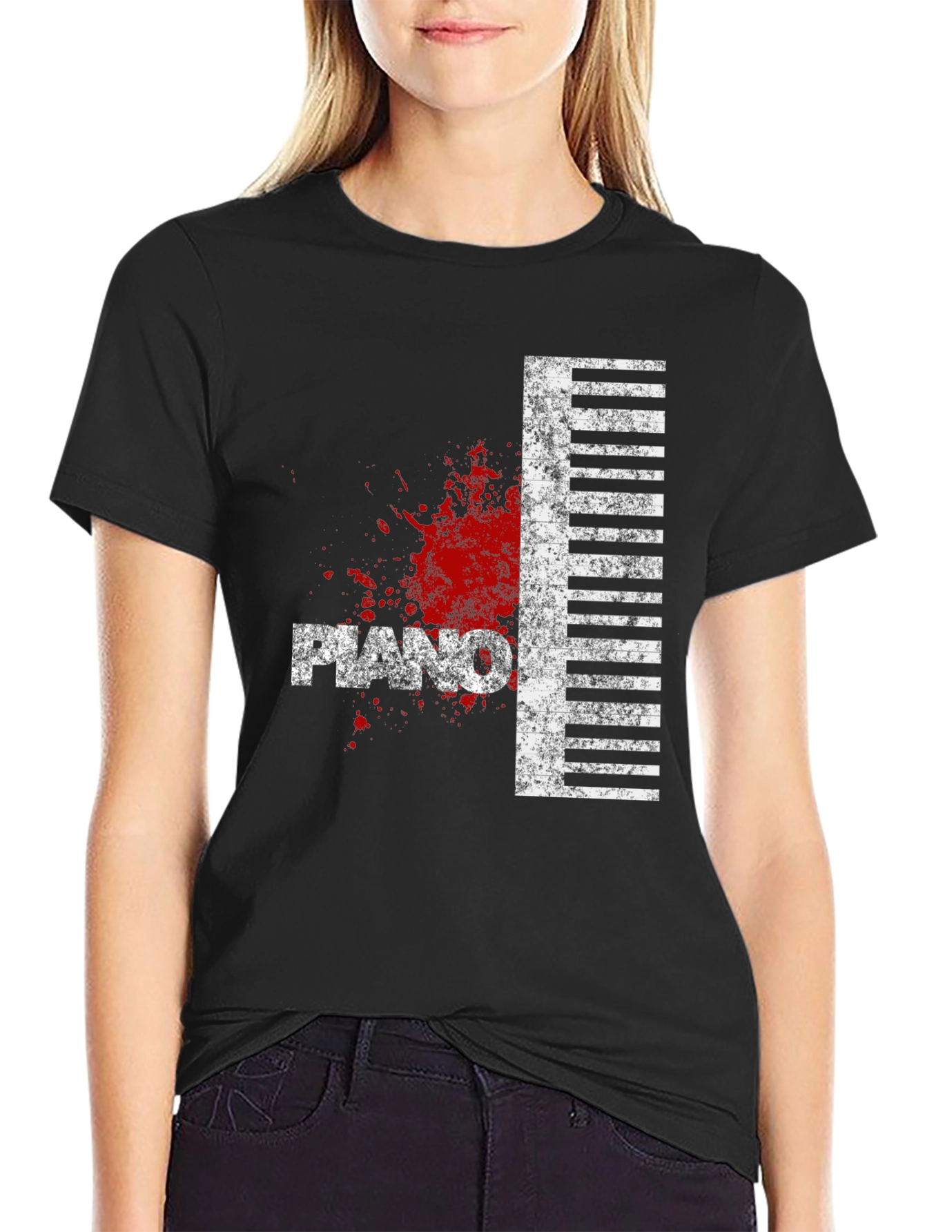 Piano Keys Graphic T-Shirt