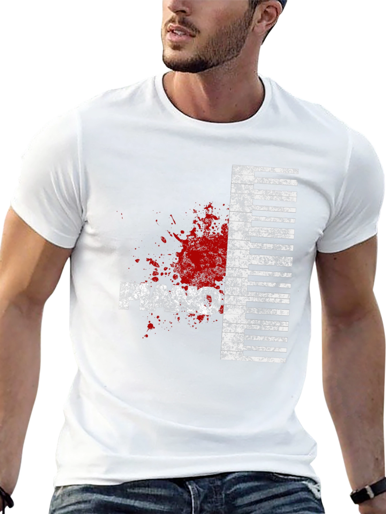Piano Keys Graphic T-Shirt