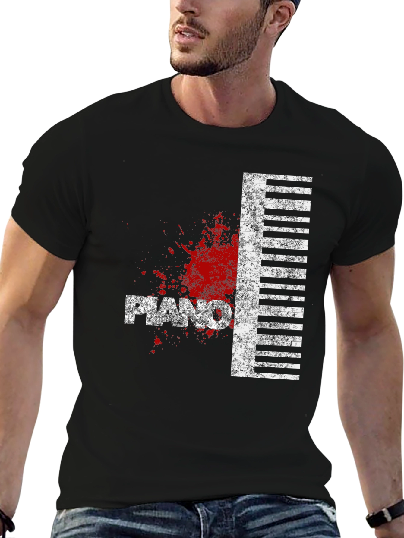 Piano Keys Graphic T-Shirt