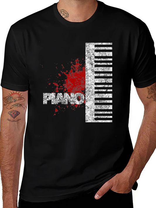 Piano Keys Graphic T-Shirt