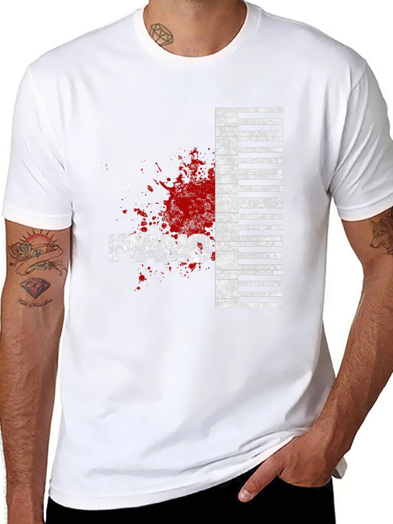 Piano Keys Graphic T-Shirt
