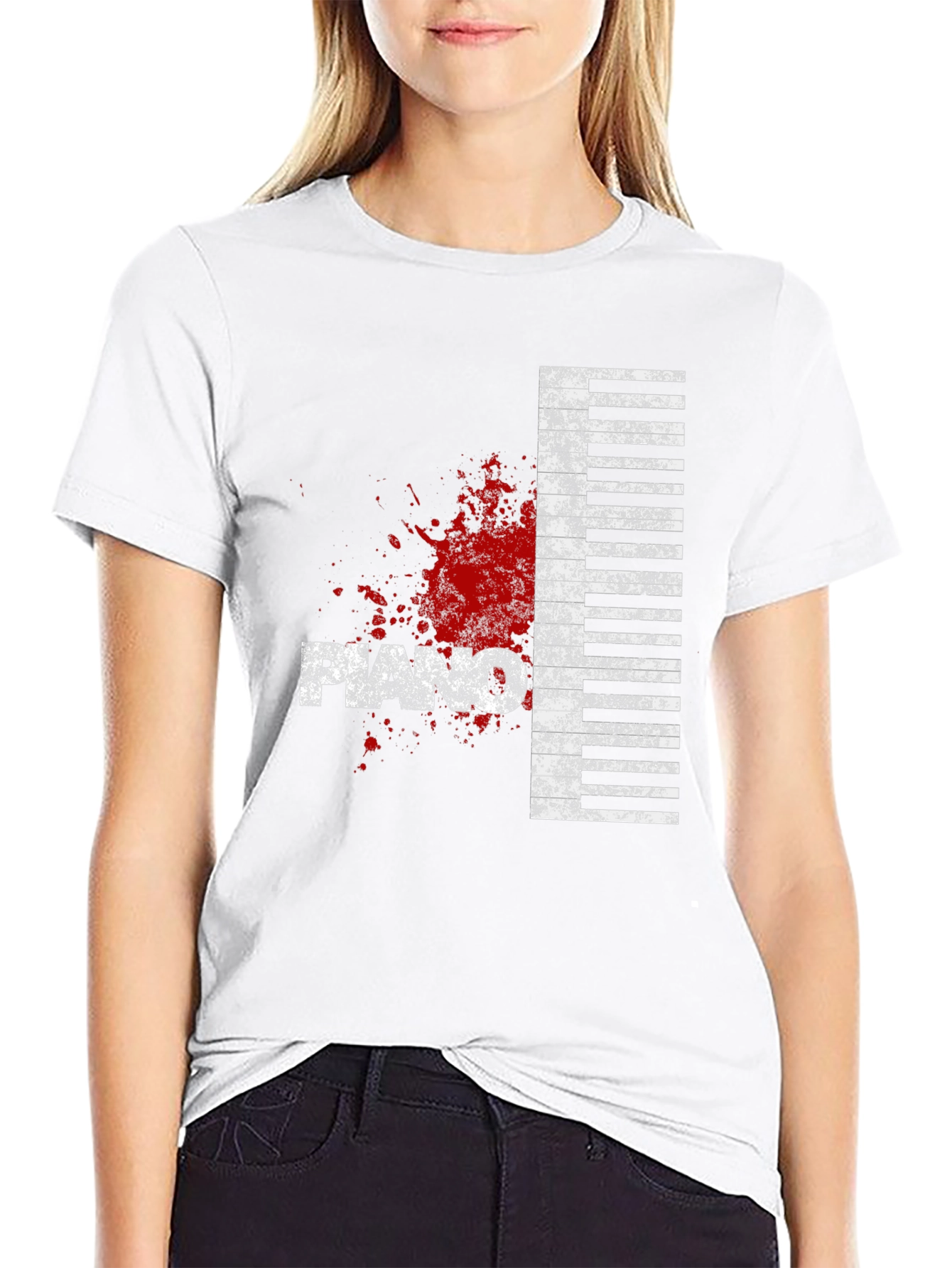 Piano Keys Graphic T-Shirt