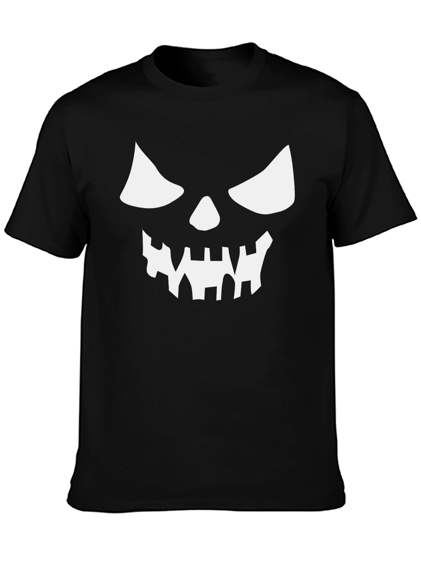 Spooky Jack-O-Lantern Face Black T-Shirt