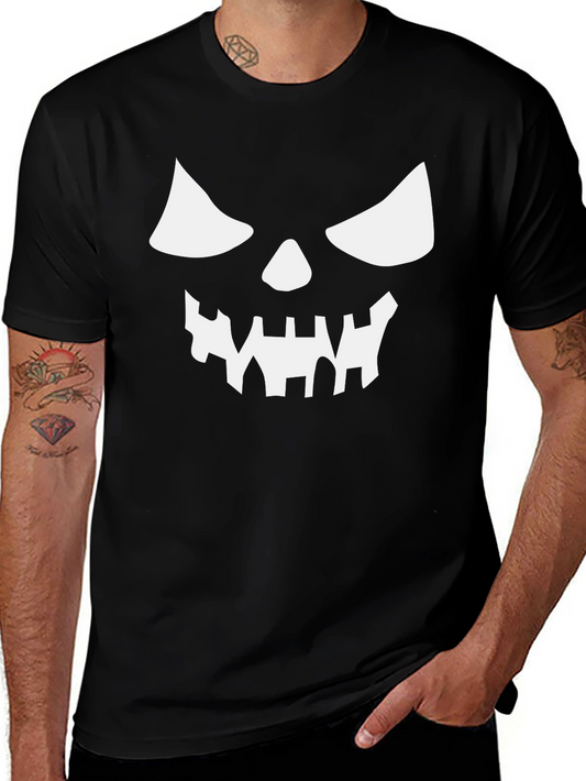 Spooky Jack-O-Lantern Face Black T-Shirt