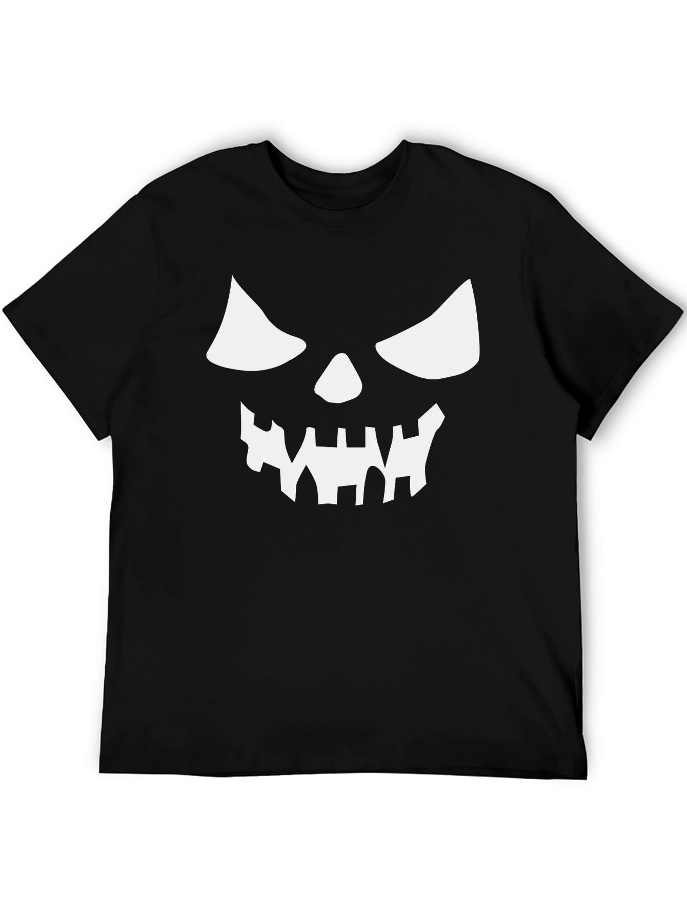 Spooky Jack-O-Lantern Face Black T-Shirt
