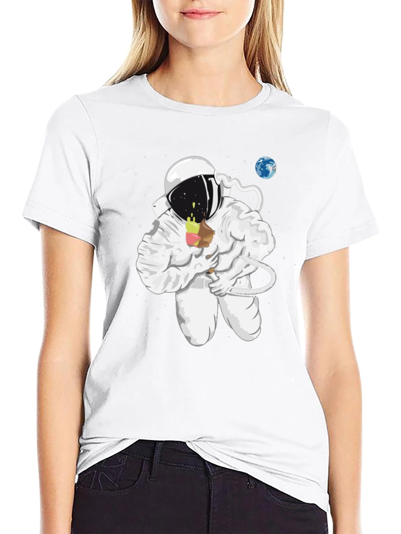 Astronaut Ice Cream T-Shirt - Cool Space Design!