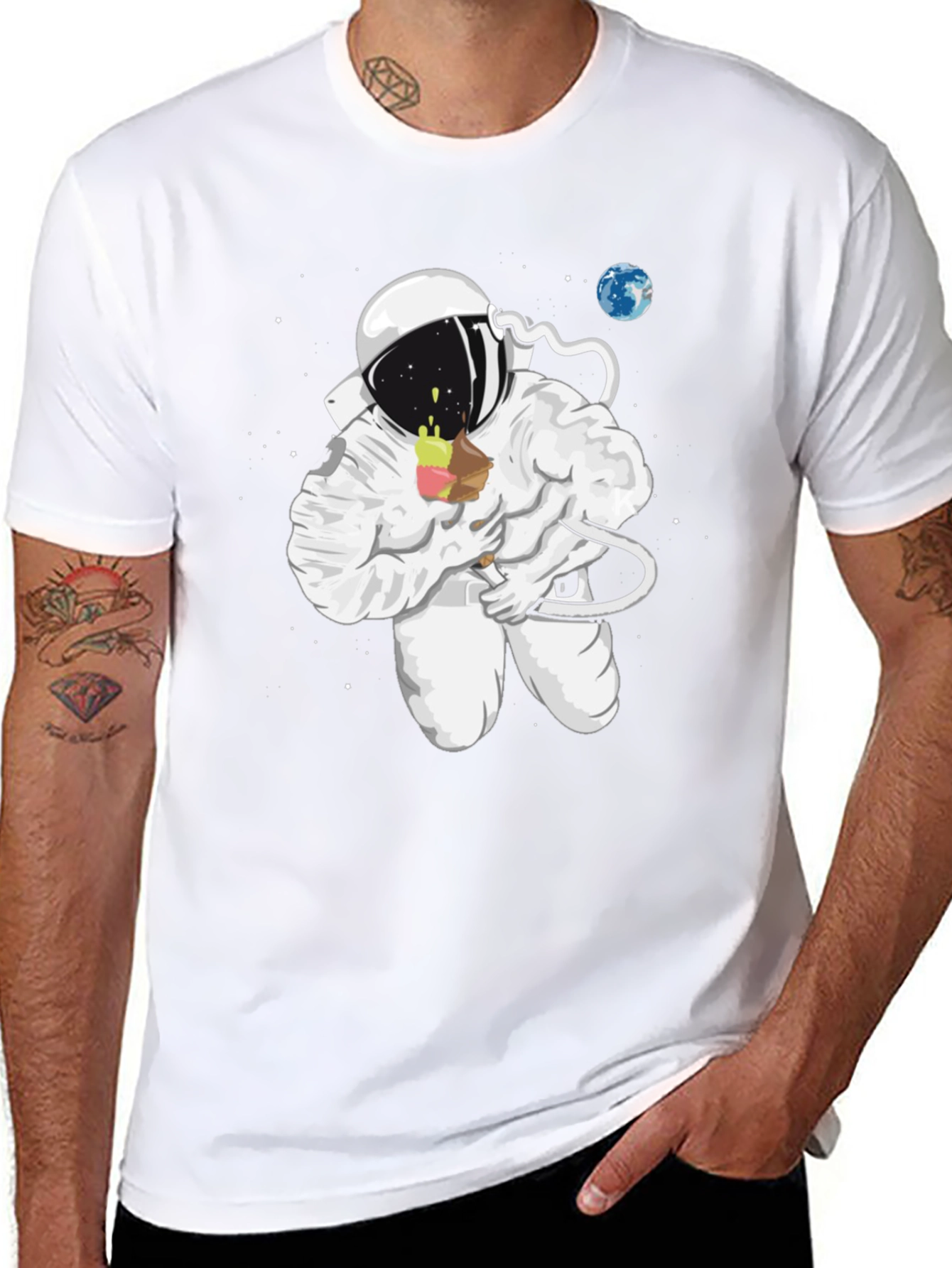 Astronaut Ice Cream T-Shirt - Cool Space Design!