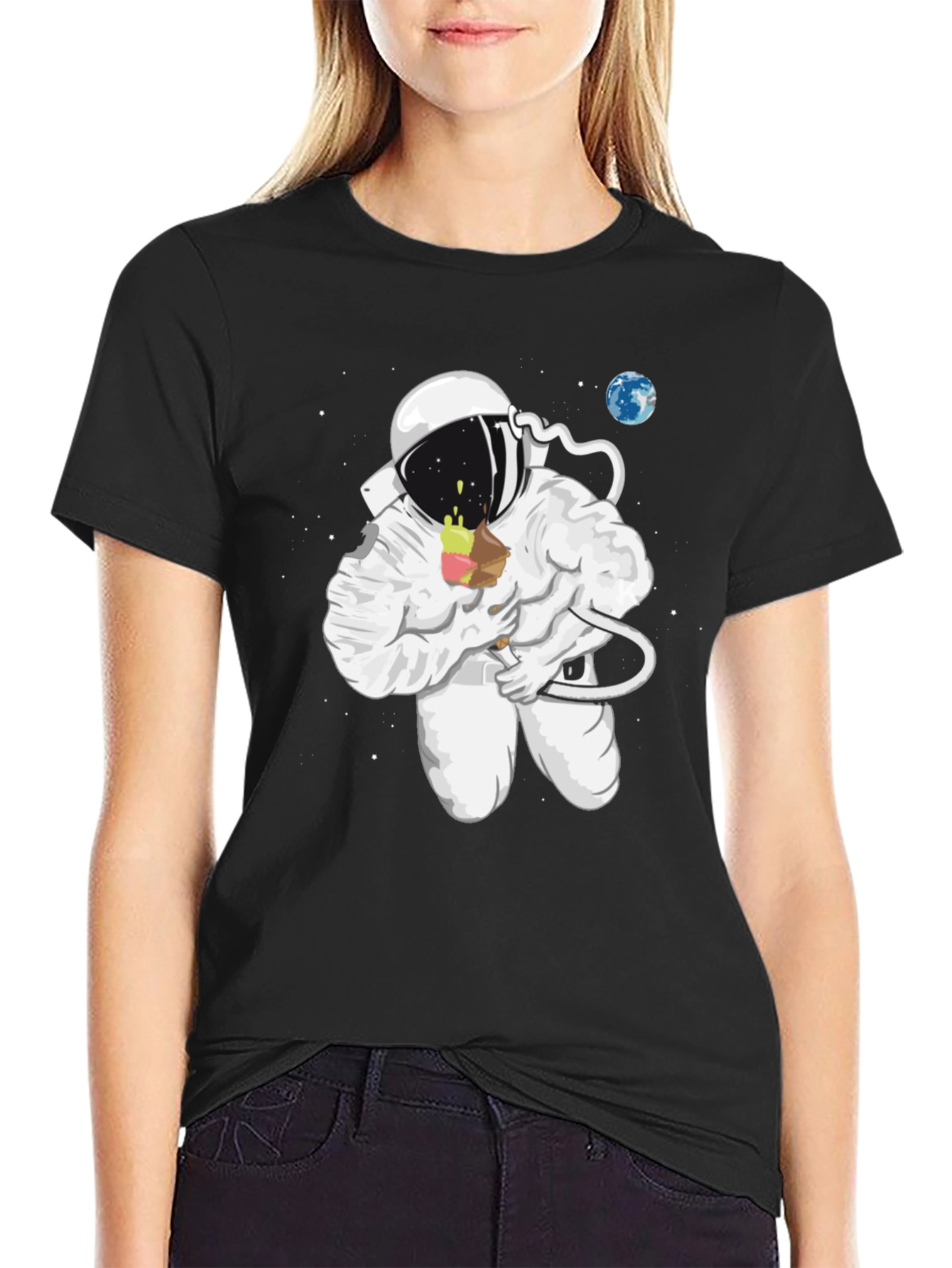 Astronaut Ice Cream T-Shirt - Cool Space Design!