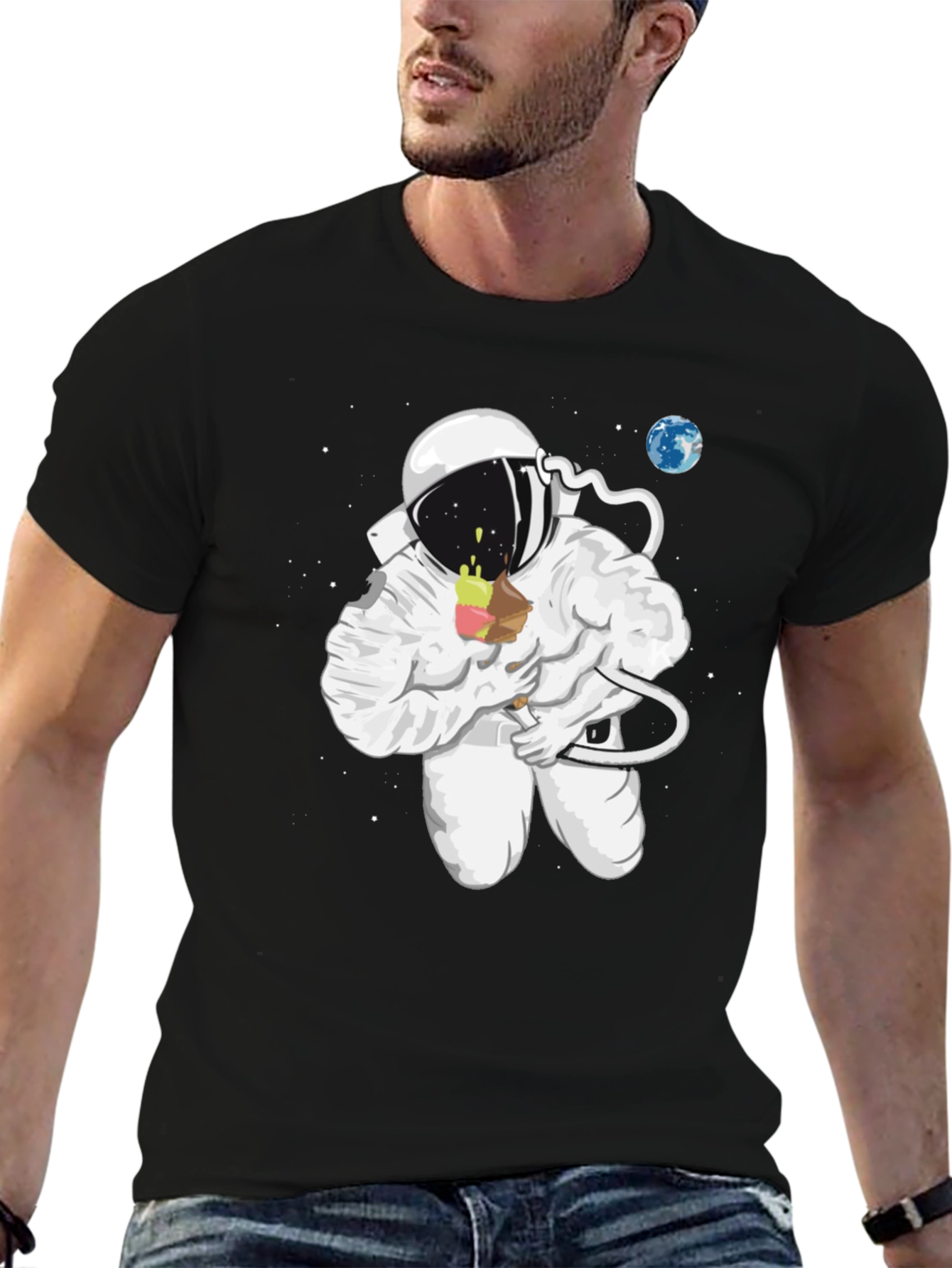 Astronaut Ice Cream T-Shirt - Cool Space Design!