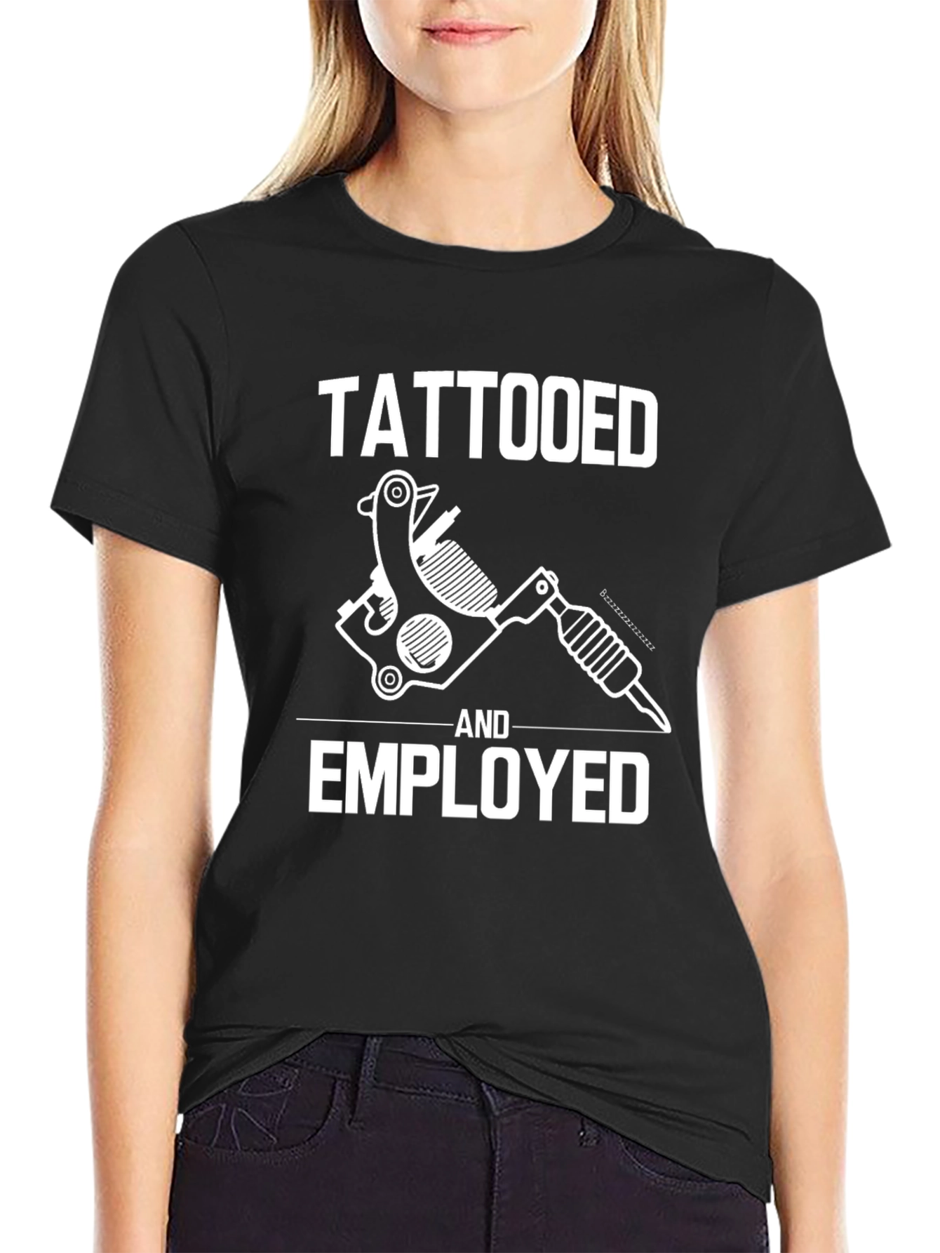 Tattooed and Employed Graphic T-Shirt - Black