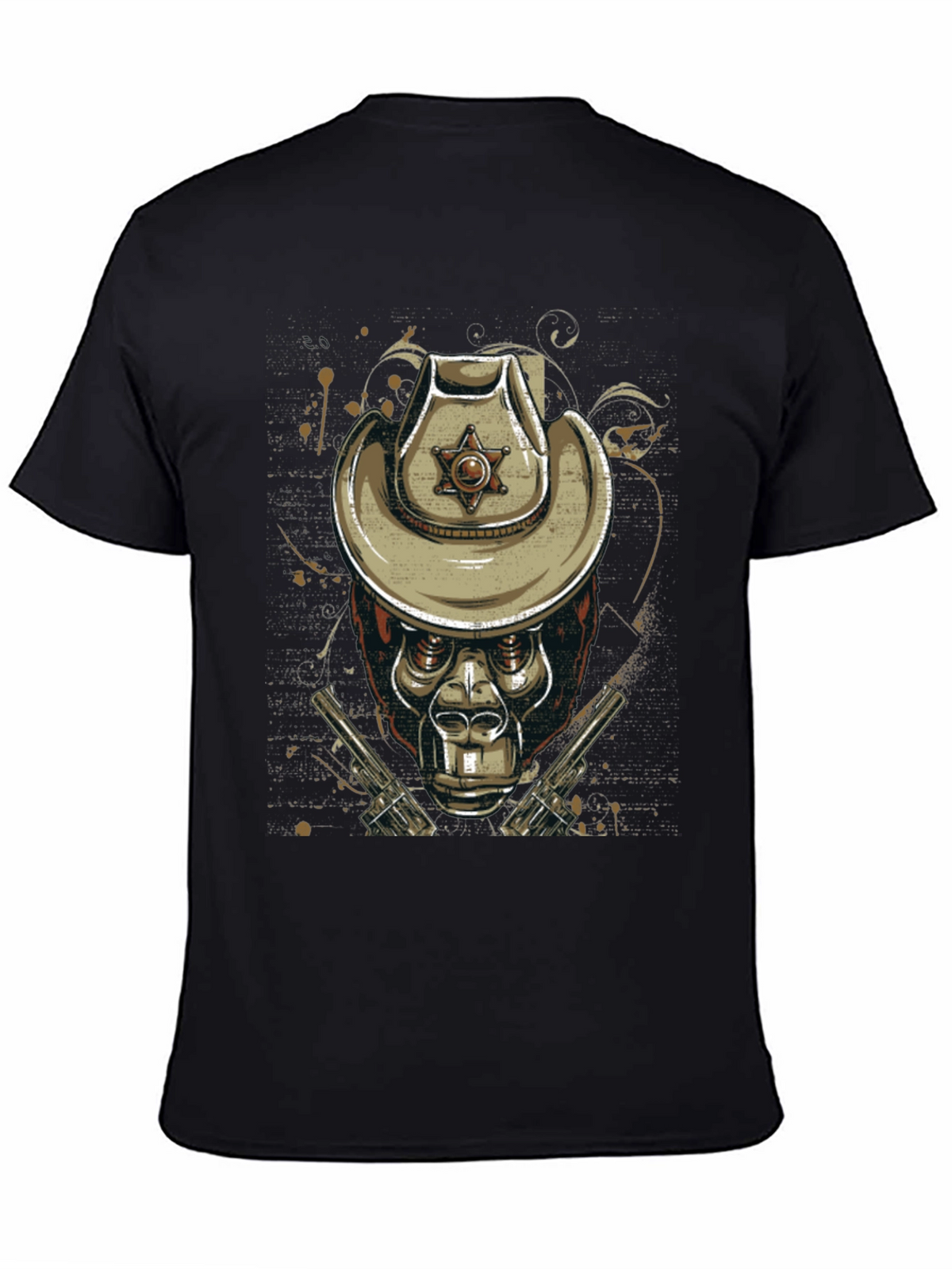 Gorilla Sheriff Graphic T-Shirt - Western Style