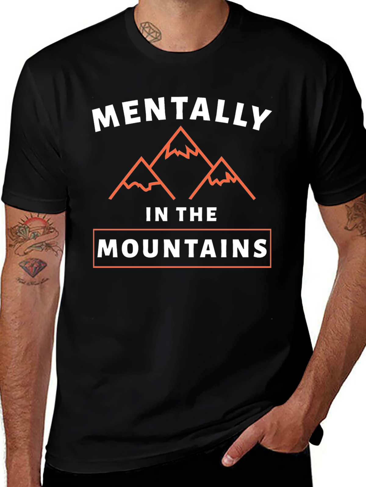 Mentally in the Mountains Graphic Tee - Black