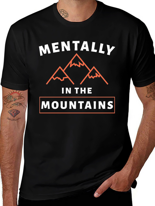 Mentally in the Mountains Graphic Tee - Black