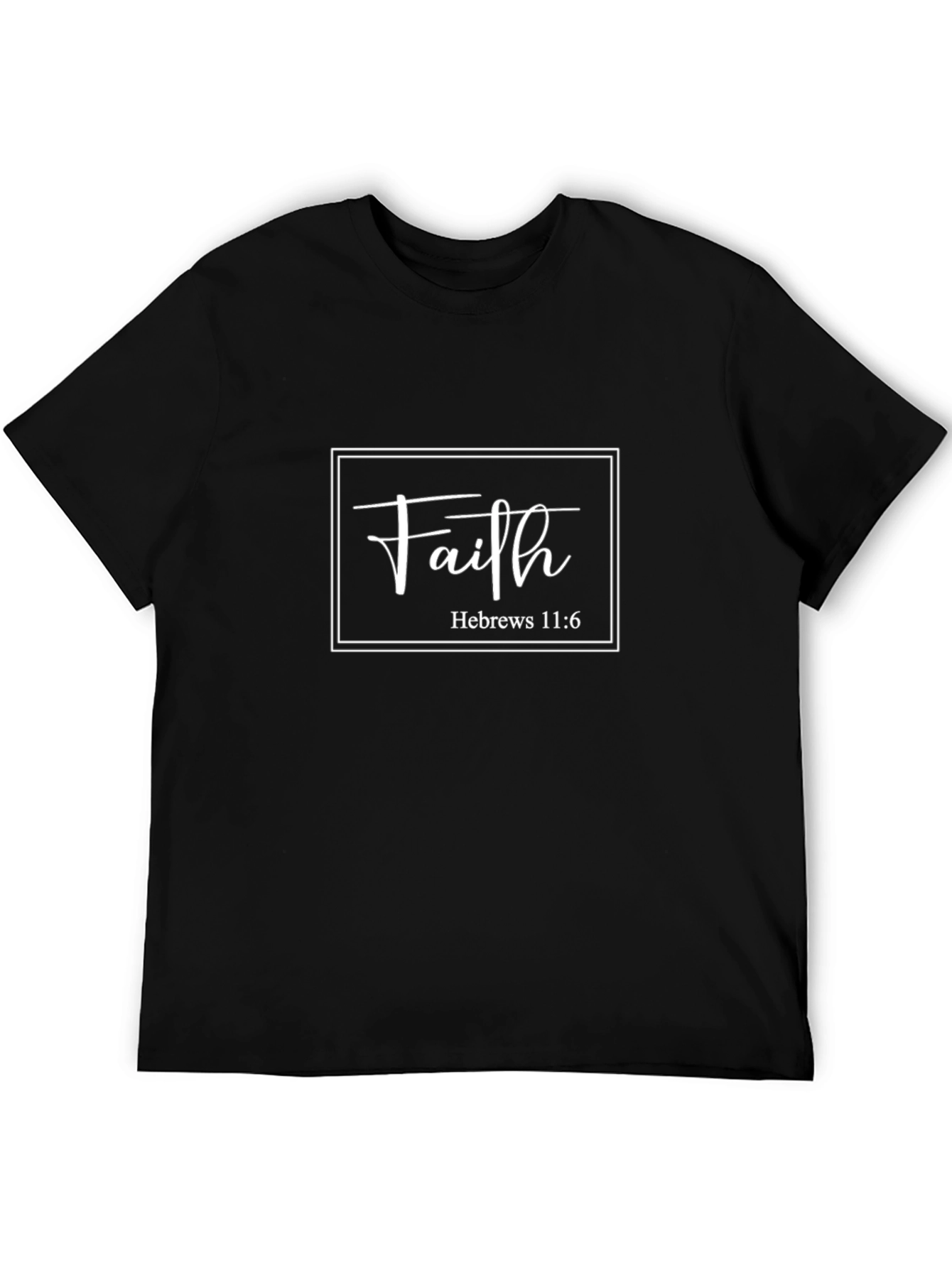 Faith Hebrews 11:6 Graphic Tee - Black