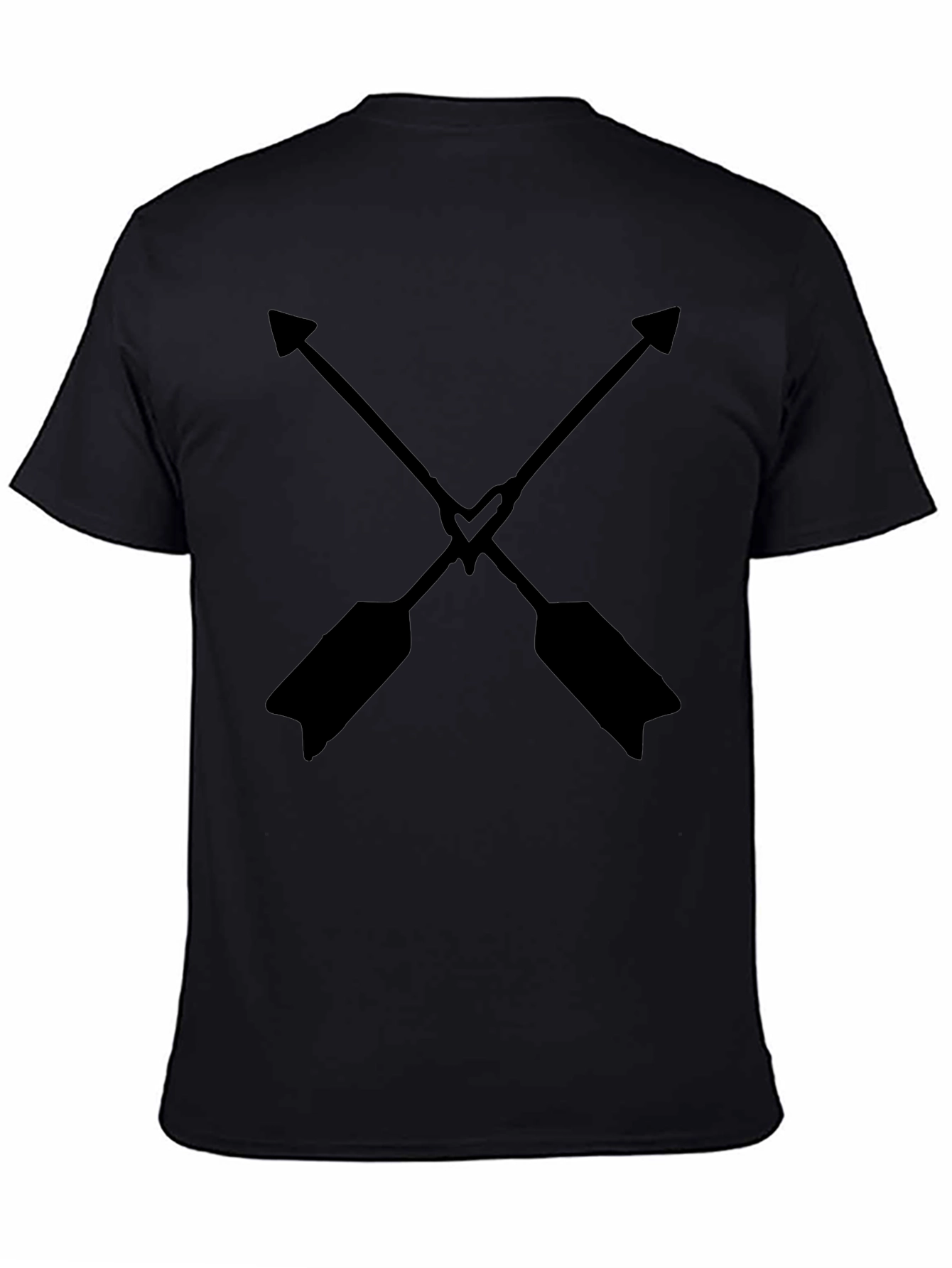 Crossed Arrows Heart T-Shirt - Black