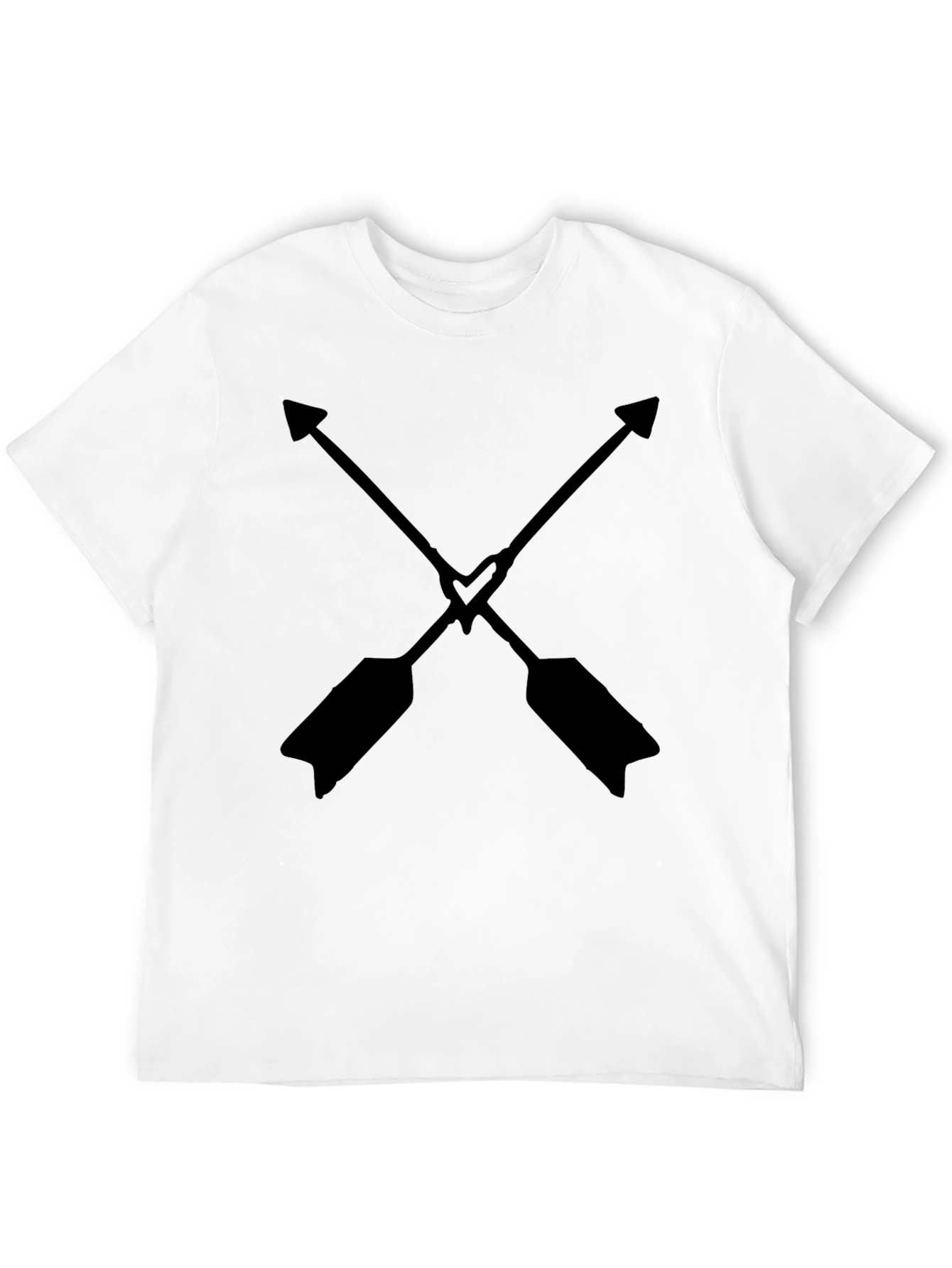 Crossed Arrows Heart T-Shirt - Black