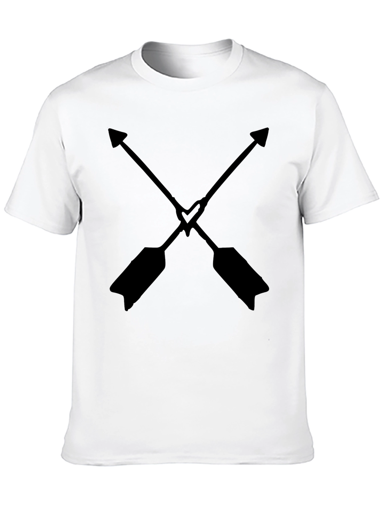 Crossed Arrows Heart T-Shirt - Black