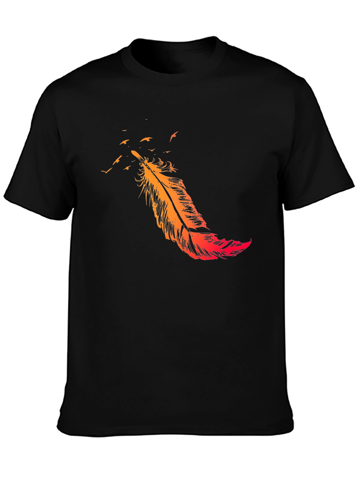 Feather Flight Black T-Shirt