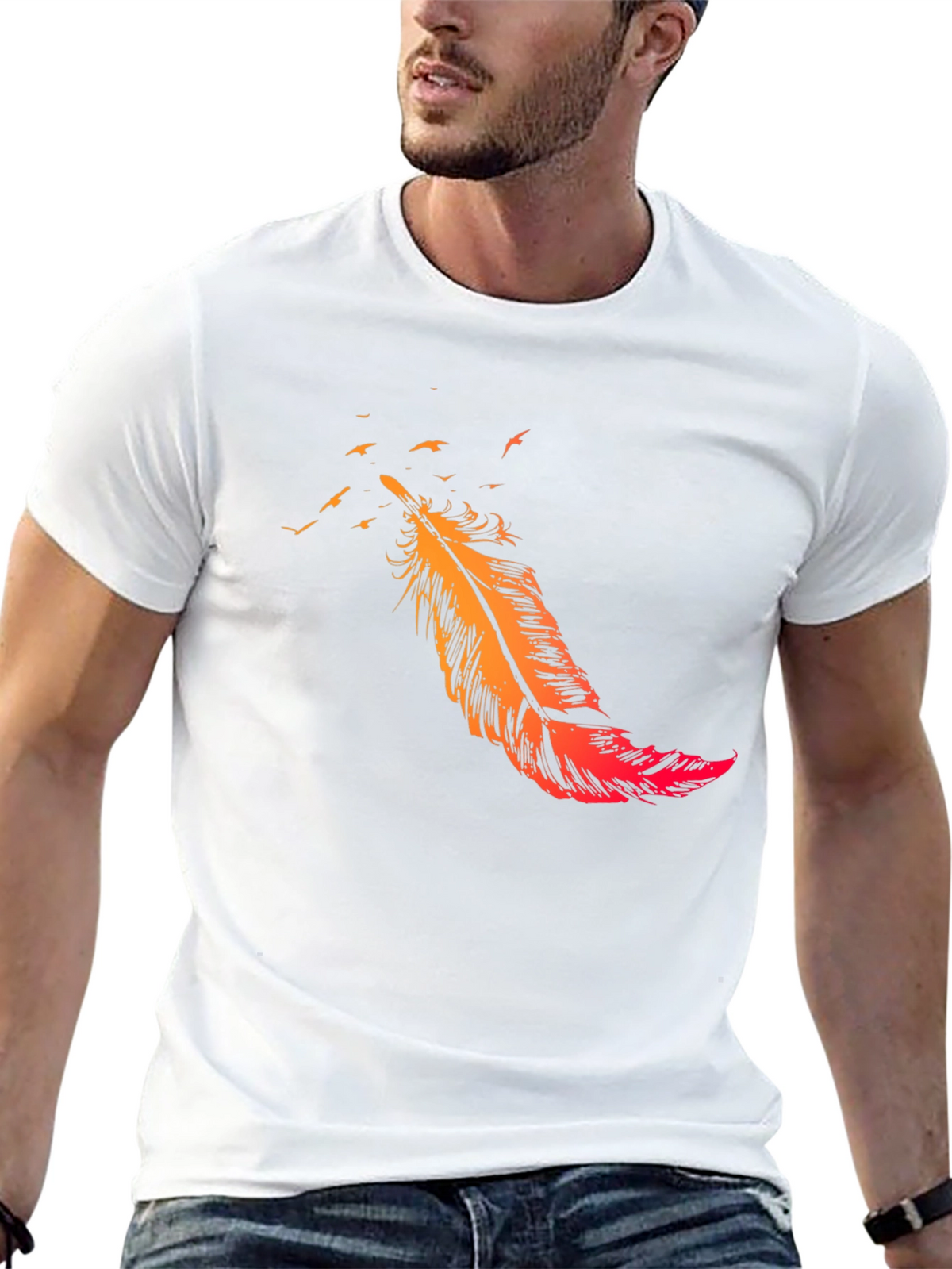 Feather Flight Black T-Shirt