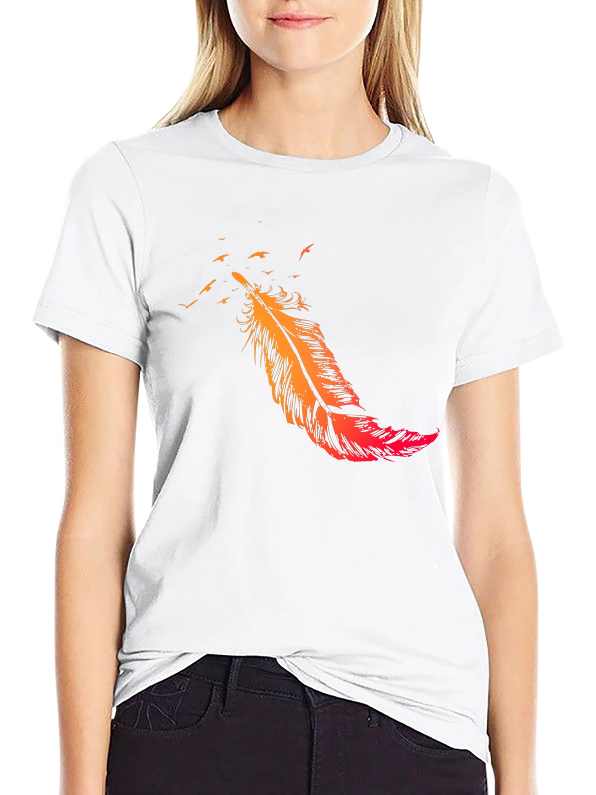 Feather Flight Black T-Shirt
