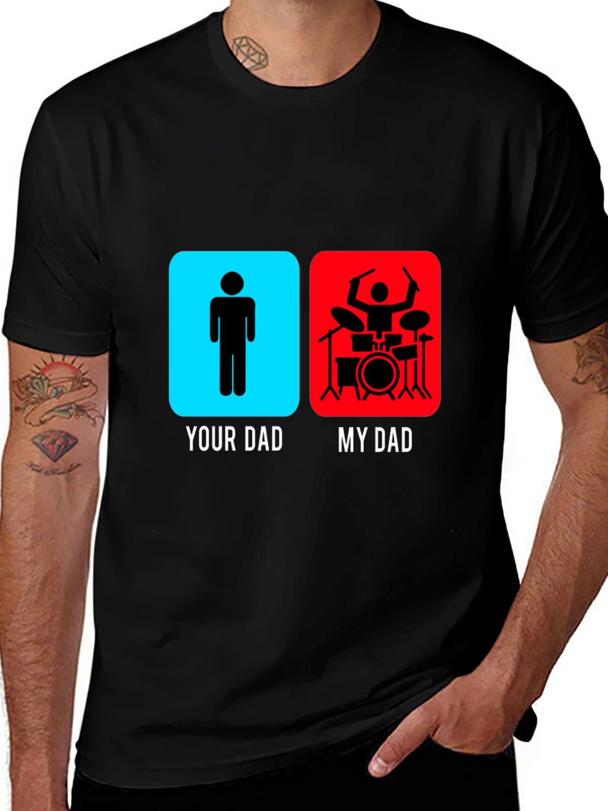 My Dad is a Drummer Graphic T-Shirt