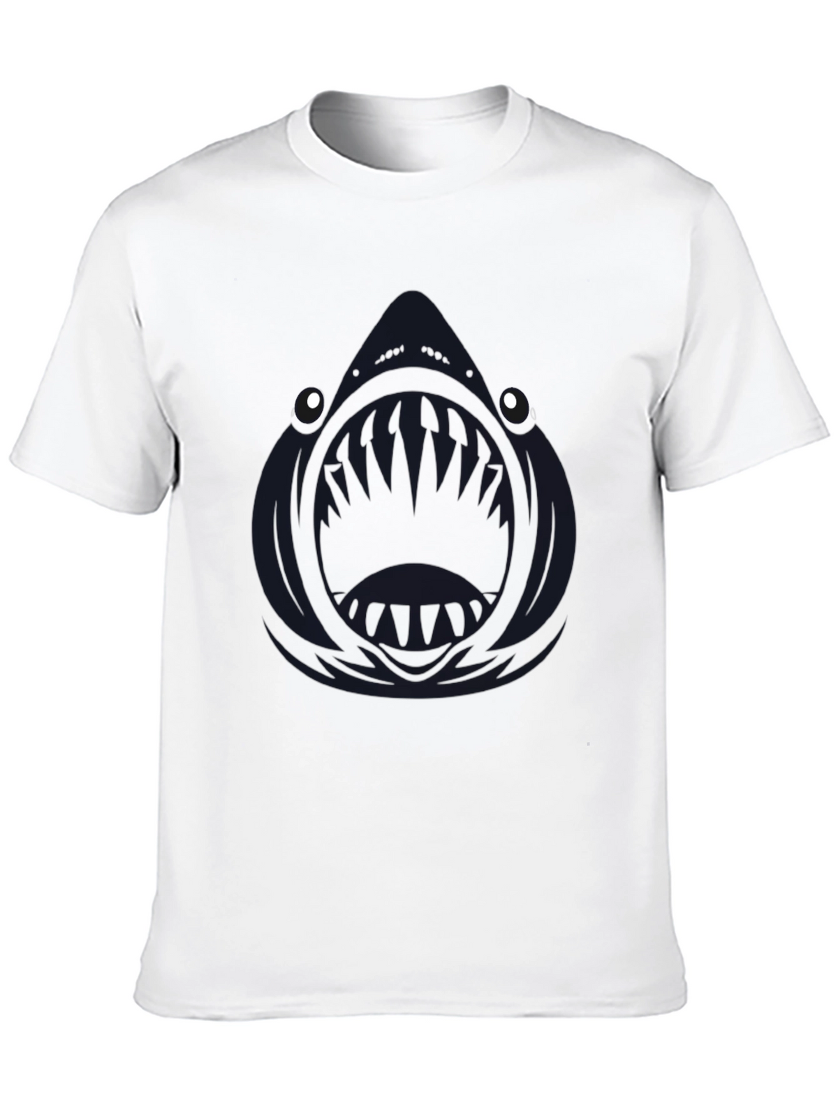 Mens Black Angler Fish Graphic T-Shirt